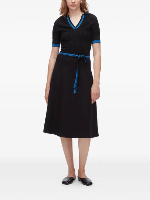 3.1 Phillip Lim textured rib polo midi dress - Black - zdjęcie produktu nr 2