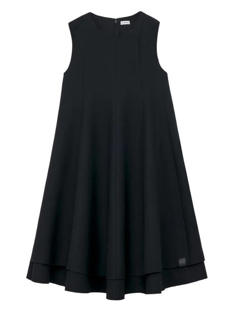 LOEWE sleeveless crew neck mini dress - Black - zdjęcie produktu nr 2