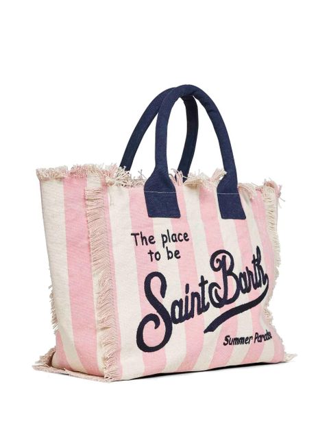 MC2 Saint Barth regular Vanity vertical-stripes tote bag - Pink