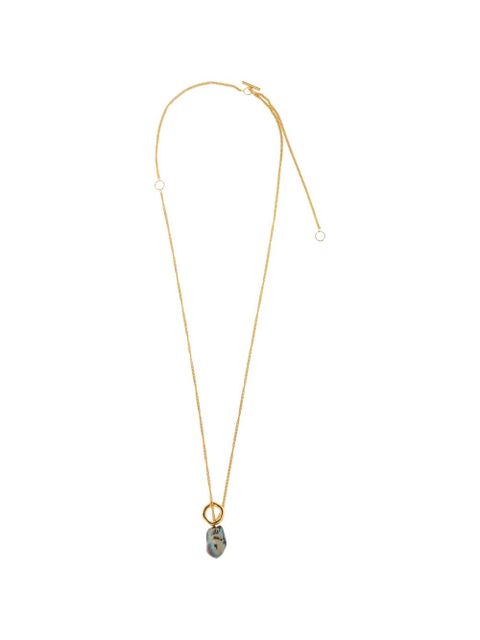Jil Sander ring pendant necklace - Gold