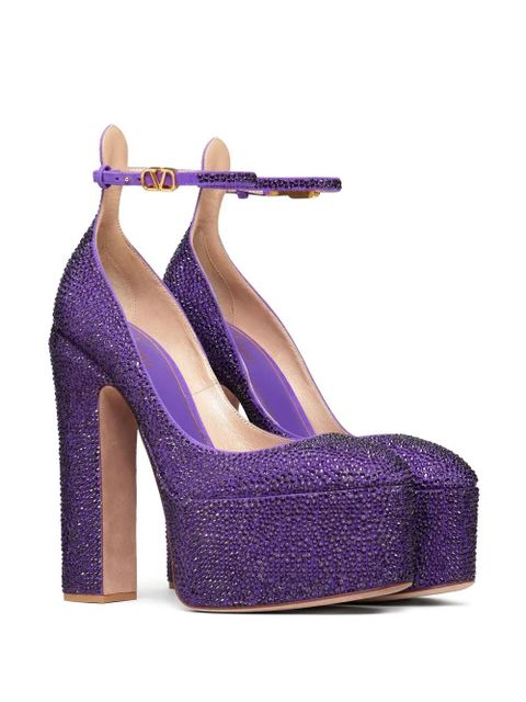 Valentino Garavani 155mm Tan-Go crystal-embellished pumps - Purple - zdjęcie produktu nr 2