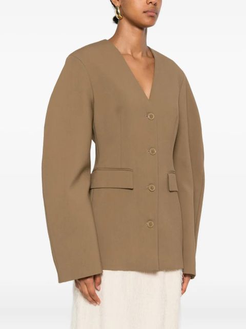 Nanushka puff-sleeve jacket - Brown