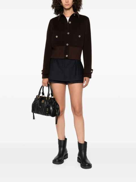 Maje button-fastening ribbed bomber jacket - Brown - zdjęcie produktu nr 2