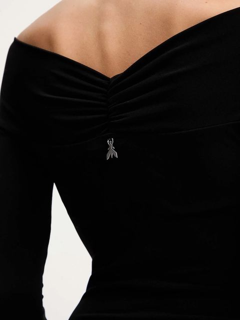 Patrizia Pepe sukienka kolor czarny mini dopasowana 2A2964 J333