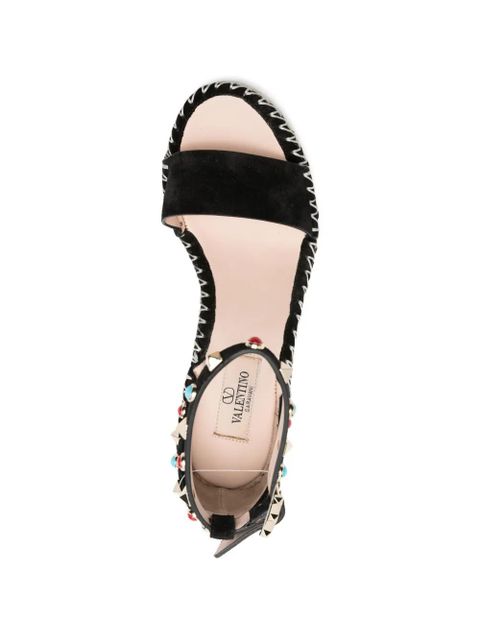 Valentino Garavani studded ankle-strap espadrilles - Black