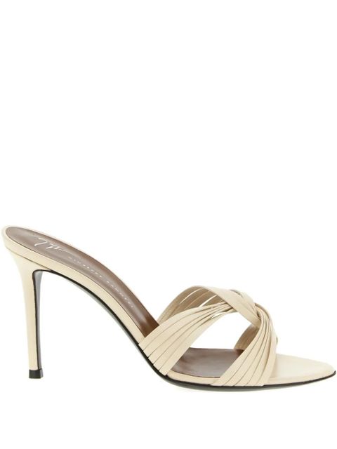 Giuseppe Zanotti Clandestino leather heeled sandals - Neutrals - zdjęcie produktu nr 1