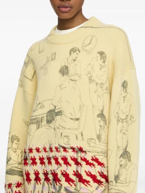 JW Anderson patterned-intarsia jumper - Yellow