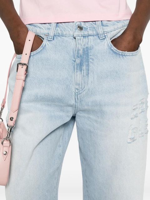 Casablanca ripped-letter jeans - Blue