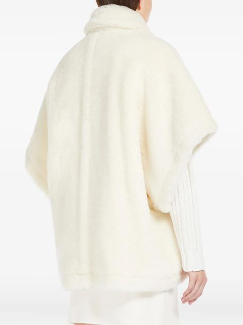 Max Mara short-sleeve collared cape - White