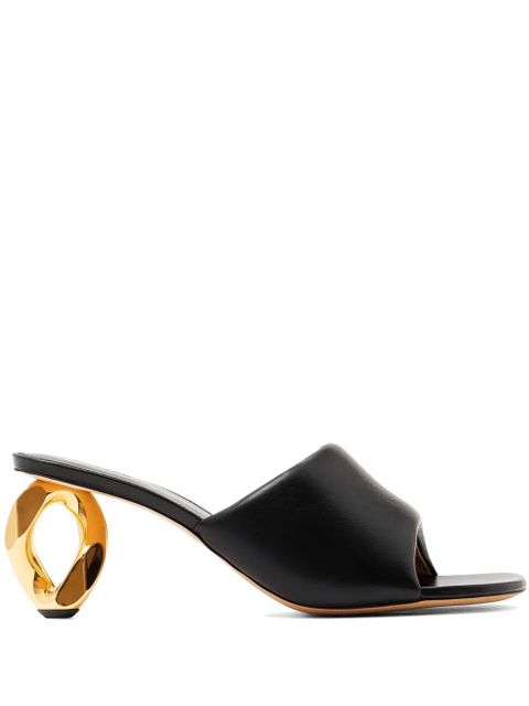 JW Anderson 80mm chain-heel leather mules - Black - zdjęcie produktu nr 1