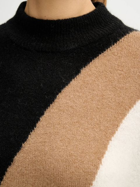 United Colors of Benetton sweter z dodatkiem wełny damski kolor czarny lekki 11CZE10ER