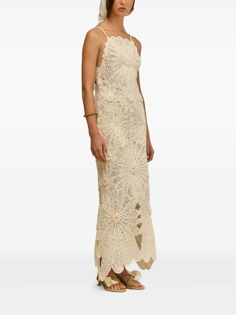 Cult Gaia Elif crochet floral maxi dress - Neutrals - zdjęcie produktu nr 2