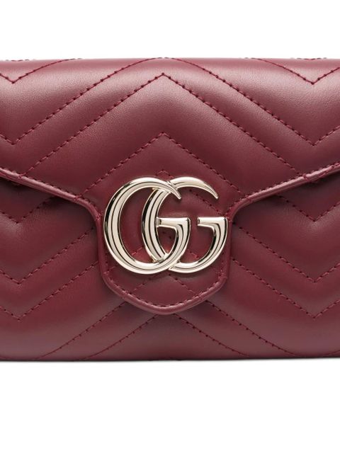 Gucci mini GG Marmont clutch - Red