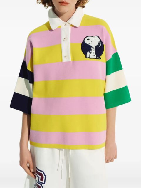 Essentiel Antwerp Peanuts™ patch striped polo sweater - Yellow