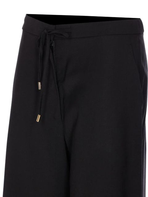 Max Mara zip-fastening coulisse trousers - Black