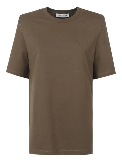 The Frankie Shop padded shoulder T-shirt - Brown - zdjęcie produktu nr 1