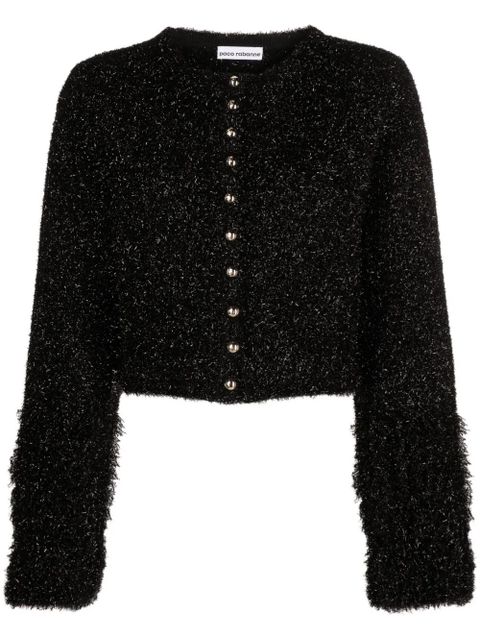 Rabanne metallic cropped cardigan - Black - zdjęcie produktu nr 1