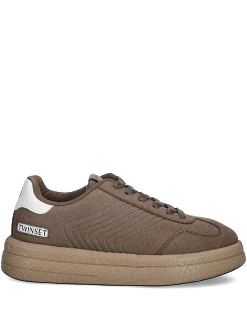 TWINSET embossed-pattern sneakers - Brown - zdjęcie produktu nr 1
