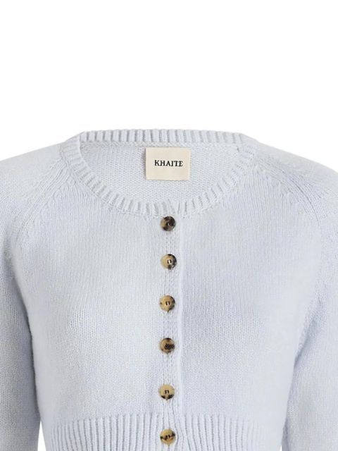KHAITE crew-neck cardigan - Blue - zdjęcie produktu nr 2