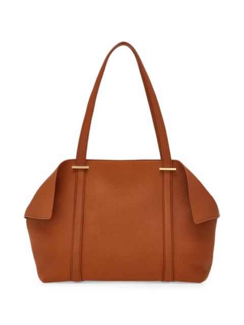 Ferragamo medium folded leather tote bag - Brown