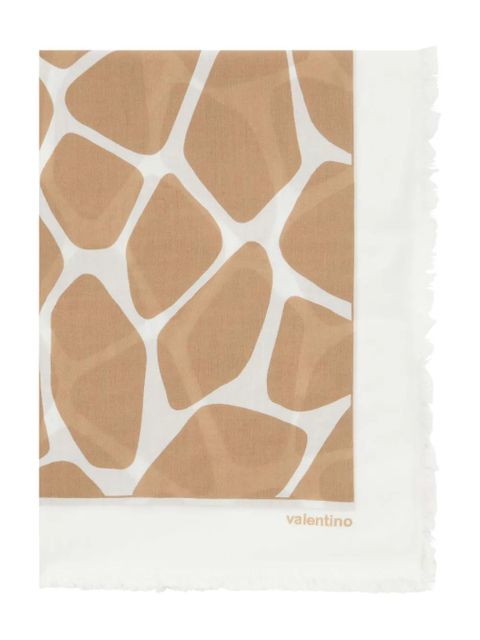 Valentino Garavani geometric-print cotton shawl - White - zdjęcie produktu nr 1