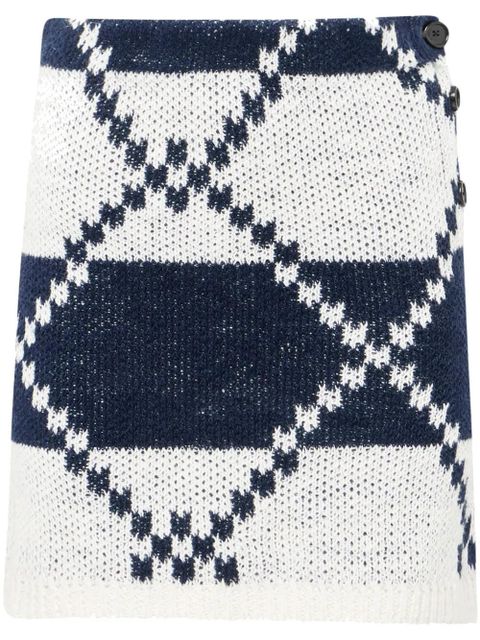 JW Anderson fair isle-knit mini skirt - White - zdjęcie produktu nr 1