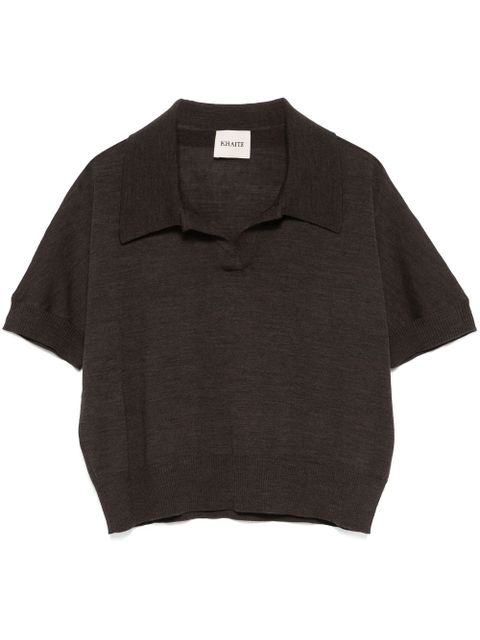 KHAITE Morgane polo top - Brown - zdjęcie produktu nr 1