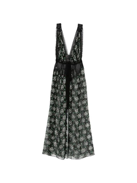 Dolce & Gabbana floral-print maxi dress - Black - zdjęcie produktu nr 1