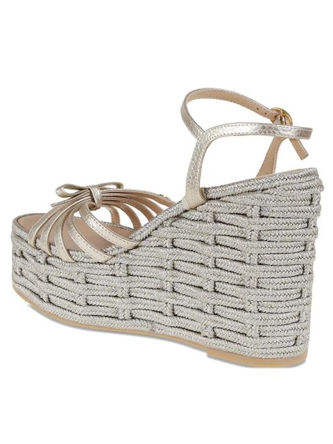 Valentino Garavani bow-detail woven espadrille - Gold