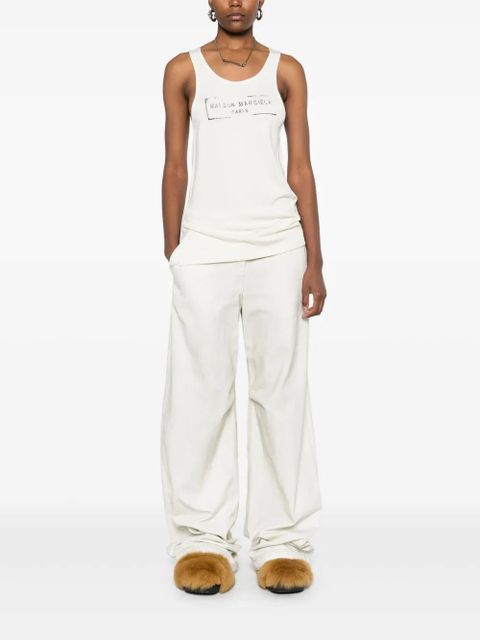 Maison Margiela logo-print tank top - Neutrals - zdjęcie produktu nr 2