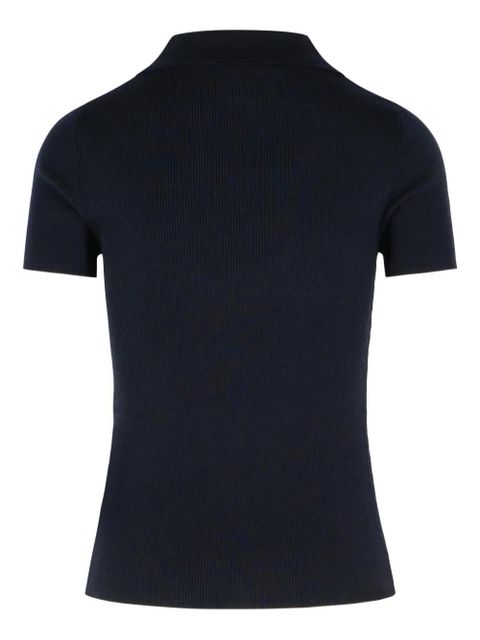 Max Mara Albero ribbed polo top - Blue - zdjęcie produktu nr 2