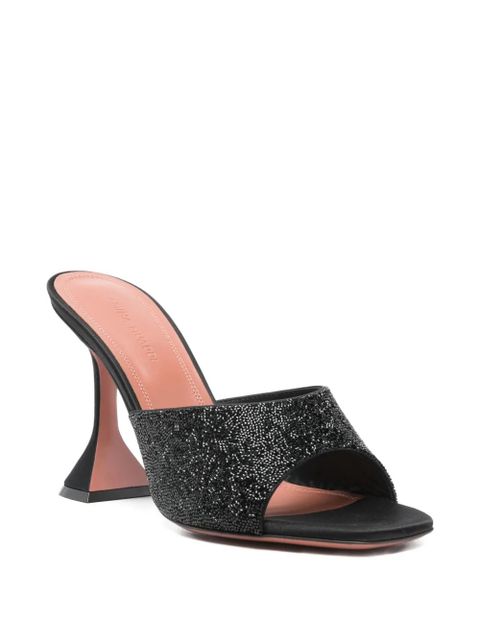 Amina Muaddi 95mm Lupita mules - Black