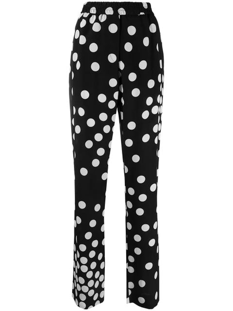 Valentino Garavani polka-dot straight-leg trousers - Black - zdjęcie produktu nr 1