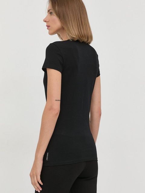 Armani Exchange t-shirt bawełniany kolor czarny 8NYTDH YJ16Z NOS