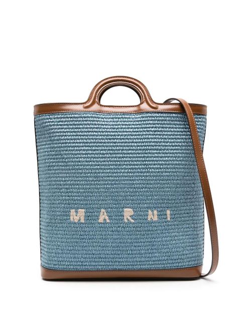 Marni Tropicalia straw tote bag - Blue - zdjęcie produktu nr 1