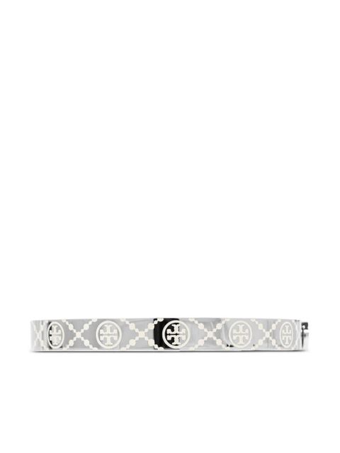 Tory Burch logo-engraved bracelet - Silver