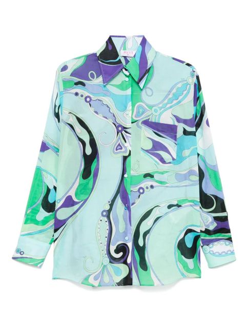 PUCCI Orchidee-print shirt - Blue - zdjęcie produktu nr 1
