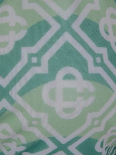 Casablanca wavy-monogram tie bikini top - Green