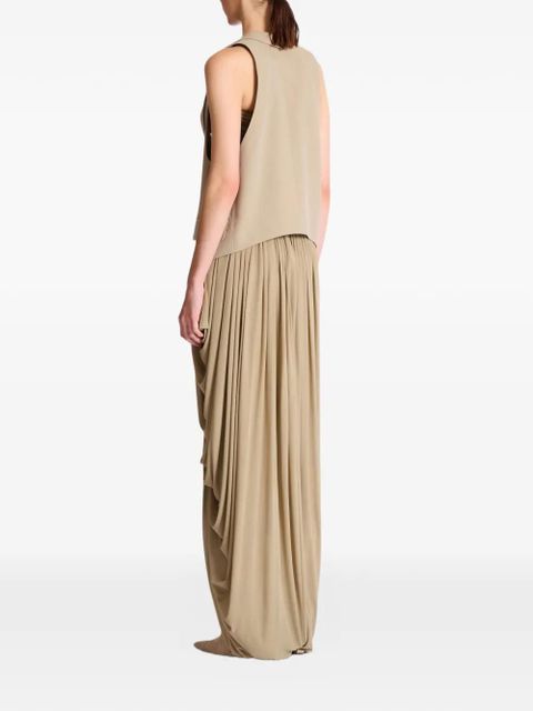 Balmain asymmetrical gabardine gilet - Neutrals