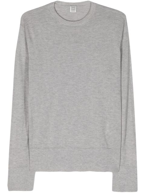 TOTEME crew-neck mélange jumper - Grey - zdjęcie produktu nr 1
