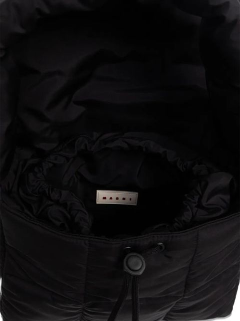 Marni logo-patch shoulder bag - Black