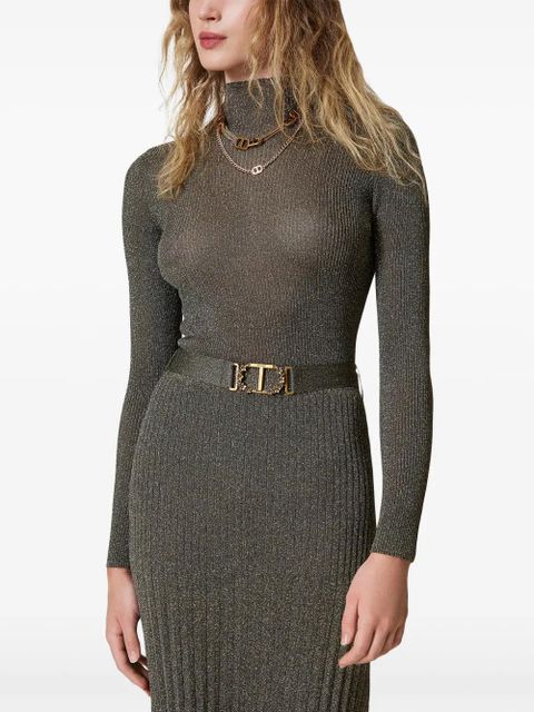 TWINSET lurex detailing jumper - Grey - zdjęcie produktu nr 2