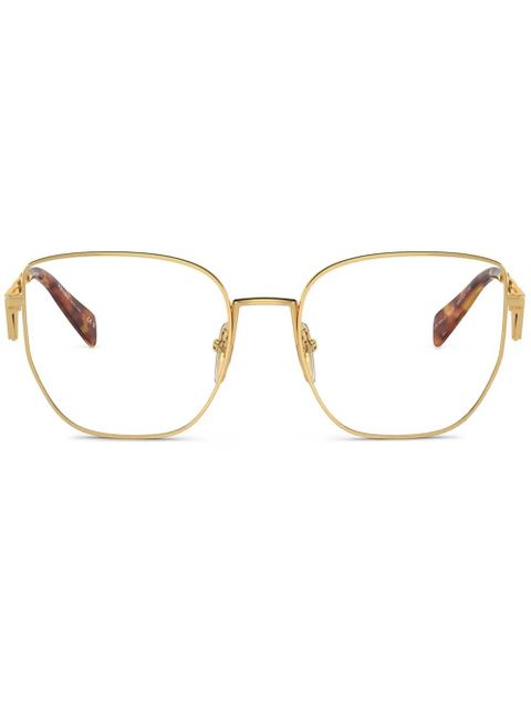 Prada Eyewear square-frame glasses - Gold - zdjęcie produktu nr 1