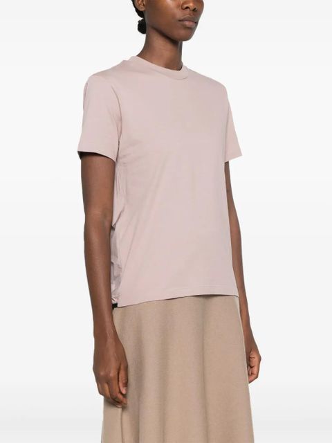 Moncler plissé-panel T-shirt - Pink