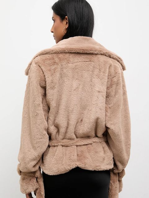 Answear.LAB kurtka kolor beżowy przejściowa