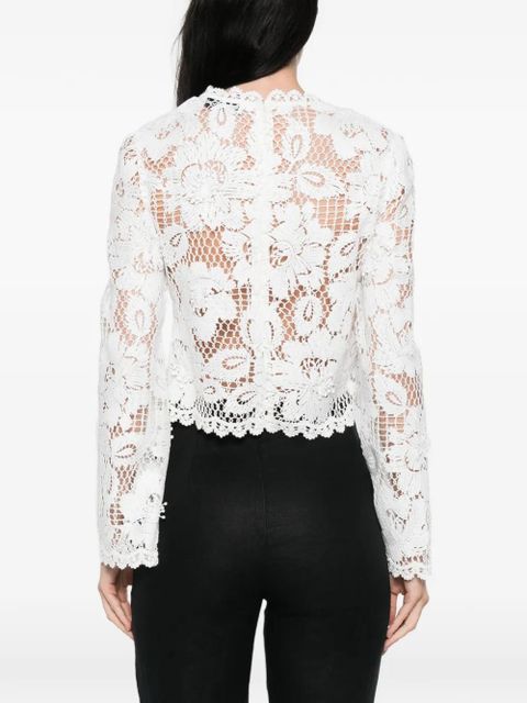 Self-Portrait lace top - White