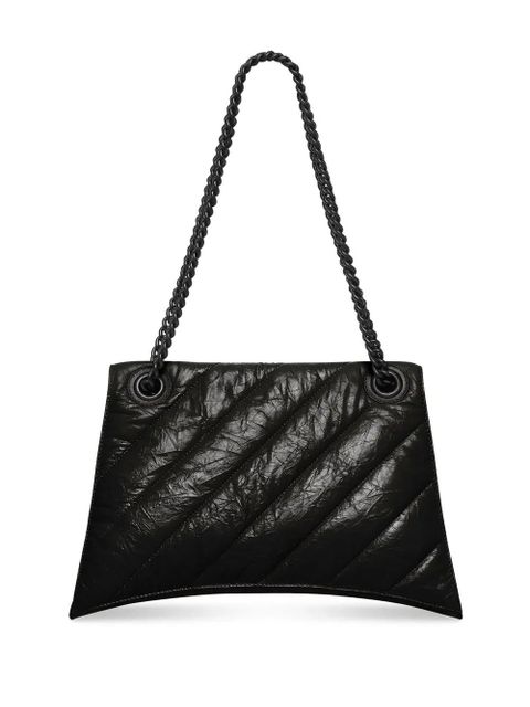 Balenciaga medium Crush chain-strap shoulder bag - Black