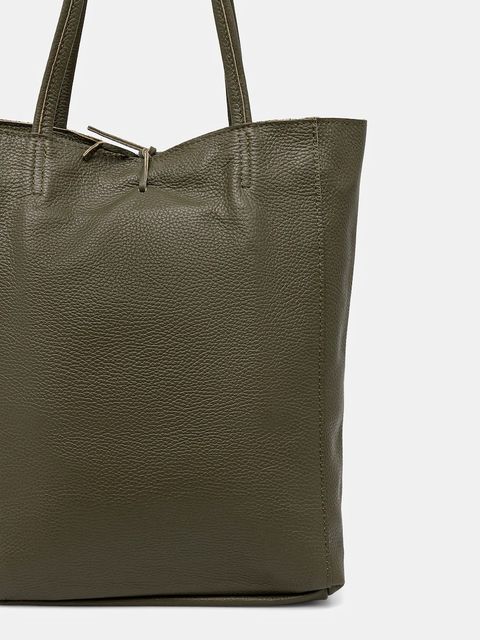 Answear.LAB torebka skórzana kolor zielony