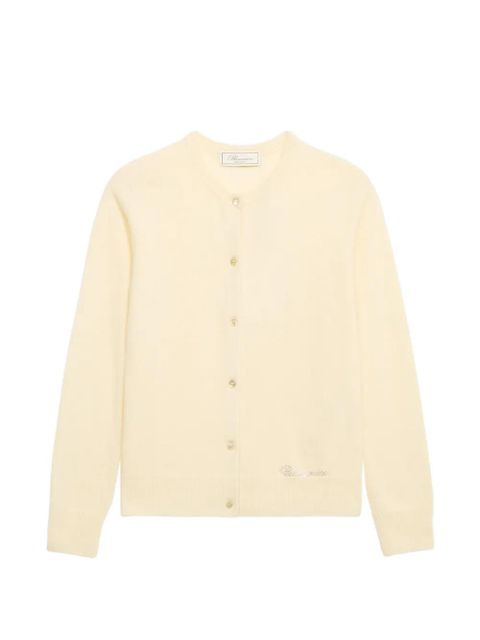 Blumarine strass embroidered cashmere cardigan - Neutrals - zdjęcie produktu nr 1