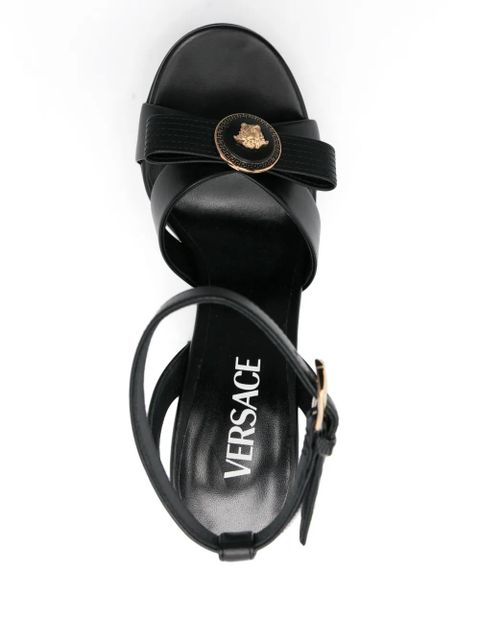 Versace 140mm Gianni Ribbon sandals - Black